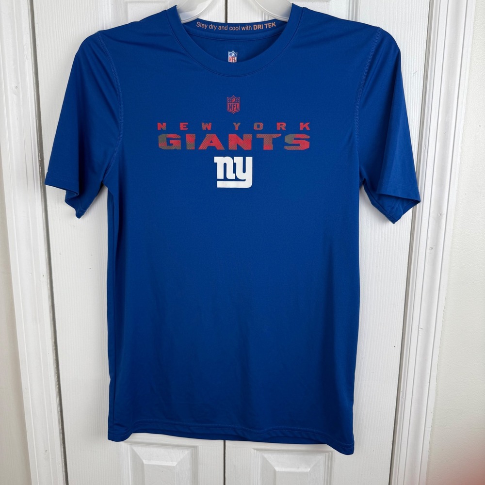 Nike Dri-FIT NY Giants Shirt‎ Youth XL Blue NFL Performance Tee Athletic